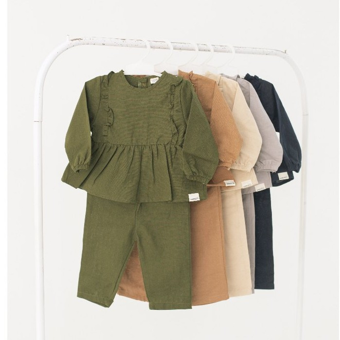 ARDENLEON SAFIRA BABY SET TIMID CREAM 6M - 1Y