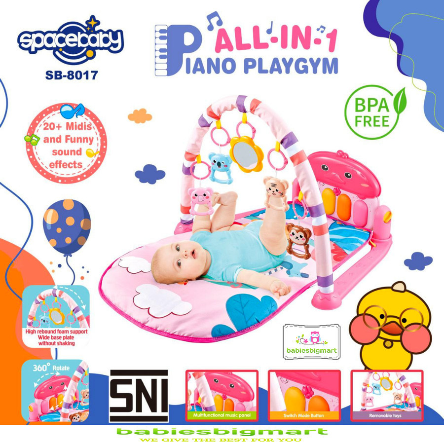 SPACEBABY PIANO PLAYGYM BEBEK SB-8017 PINK