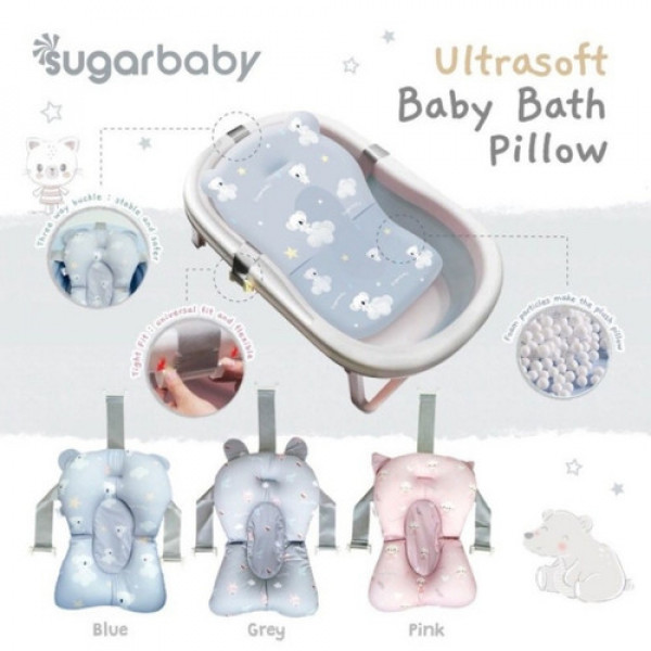 SUGAR BABY ULTRASOFT BABY BATH PILLOW BLUE