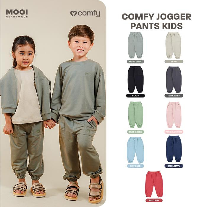 MOOI COMFY LONG PANTS KIDS LIGHT GREY-S