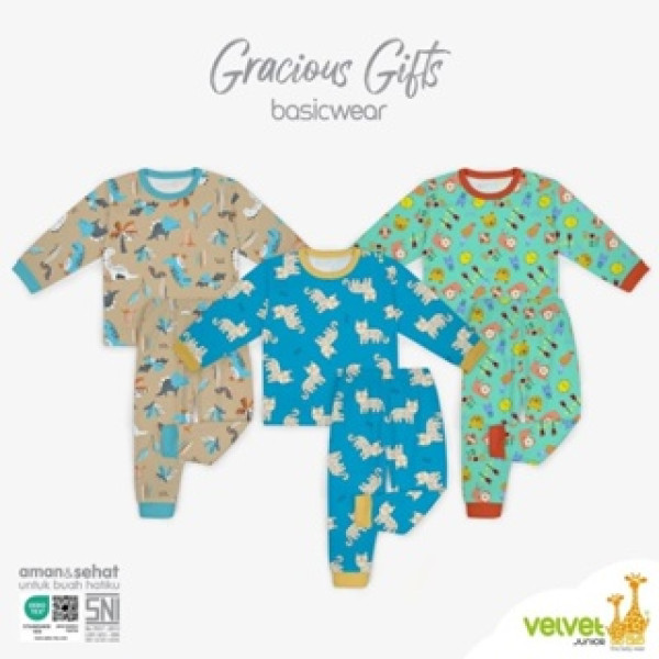VELVET STLN KP PANJANG L GRACIOUS GIFTS 3PCS