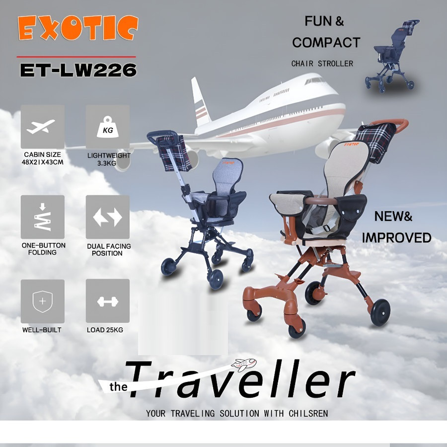 EXOTIC MAGIC STROLLER LW226 GREY