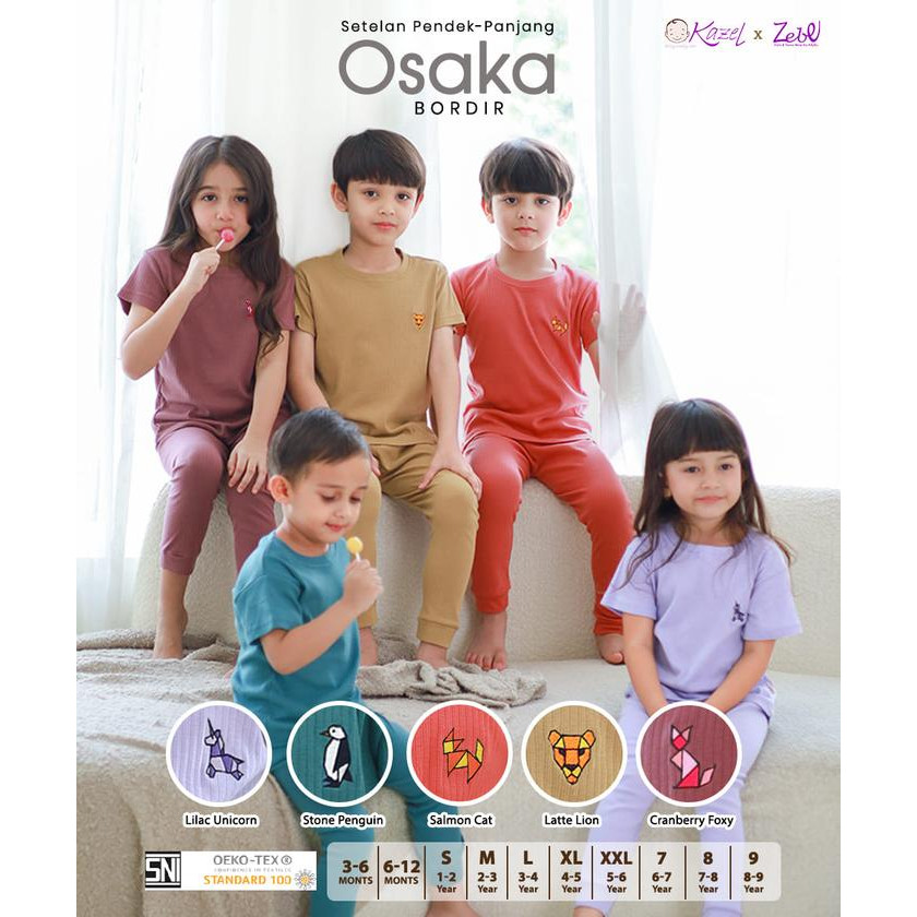 KAZEL X ZEBE SET PDK PJG OSAK BORDIR STONE PENGUIN M