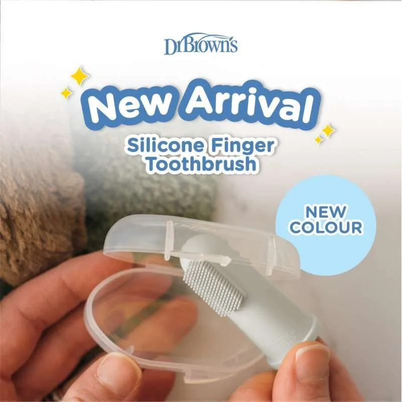 DR BROWNS SILICONE FINGER TOOTHBRUSH GRAY HG127