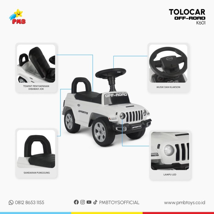PMB TOLO CAR OFFROAD PUTIH K601