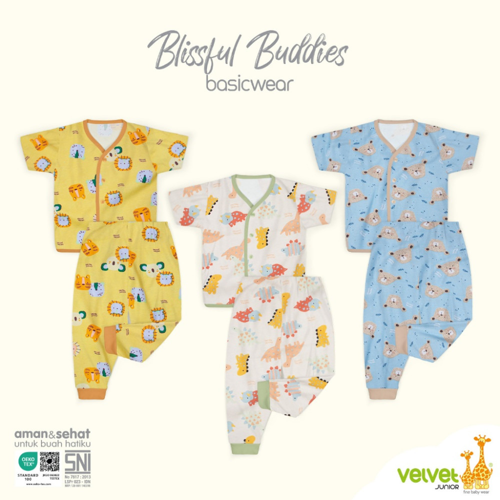 VELVET STLN KT PDK + CLN PNJG NB 3PCS BLISSFUL BUDDIES