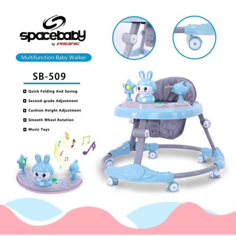 SPACEBABY BABY WALKER SB-509 BLUE