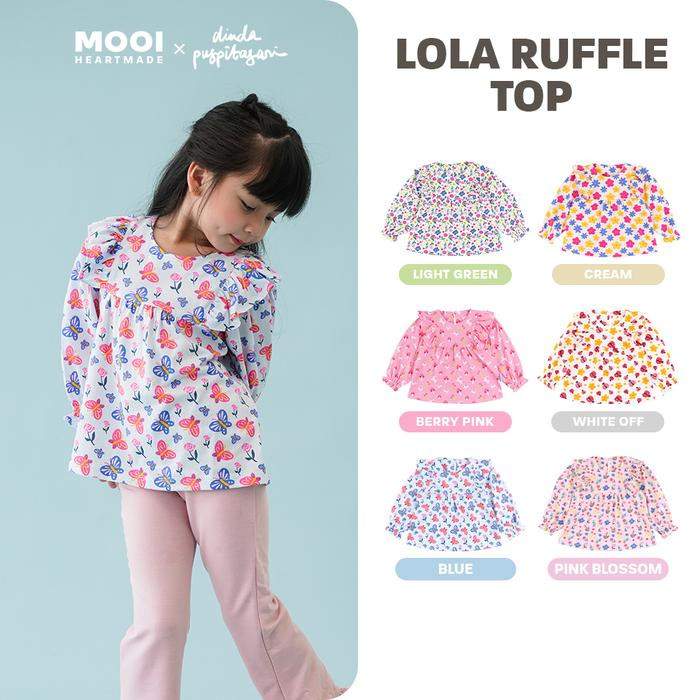 MOOI LOLA RUFFLE TOPXDINDA PINK BLOSSOM-3Y