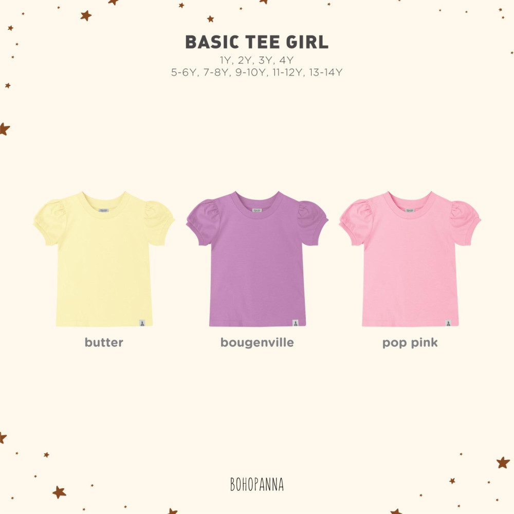 BOHO BASIC TEE GIRL BLACK 1Y