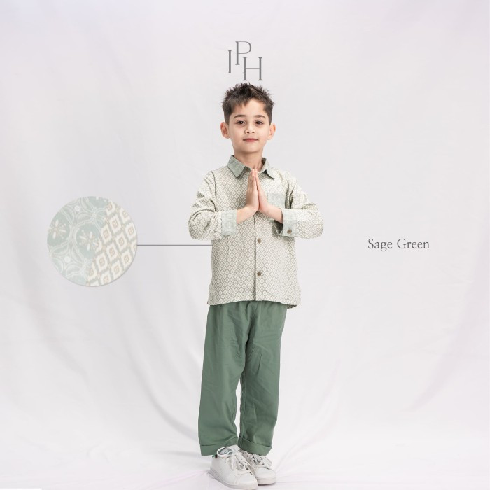 PALMERHAUS ARYA BOY ATTIRE SET SAGE GREEN 6Y