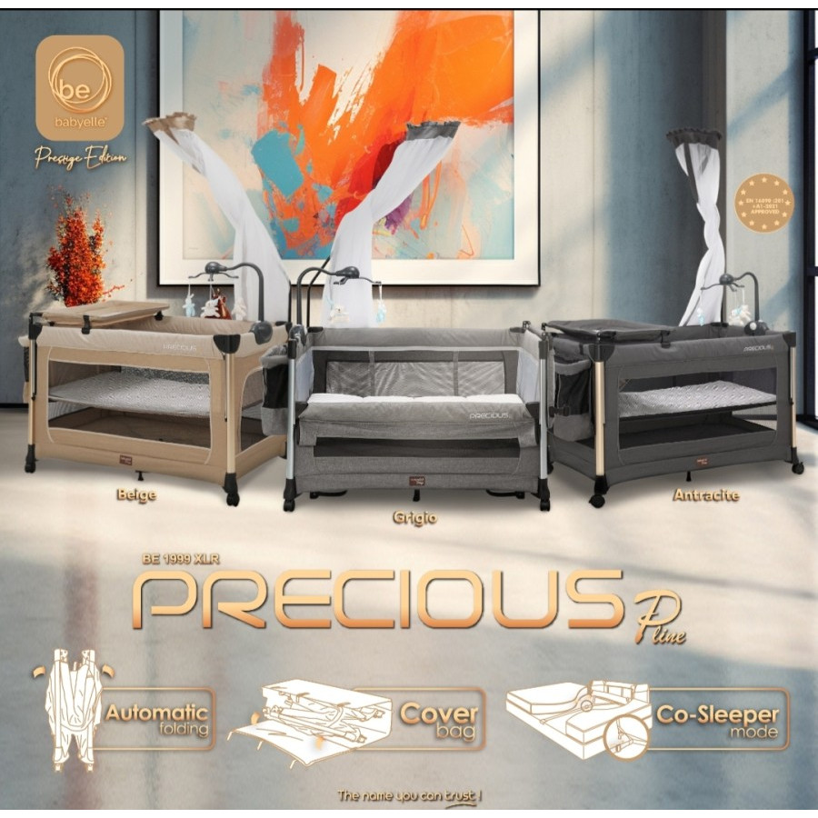BABYELLE BABYELLE BABYBED PRECIOUS PLUS BE-1999 XLR GRIGIO