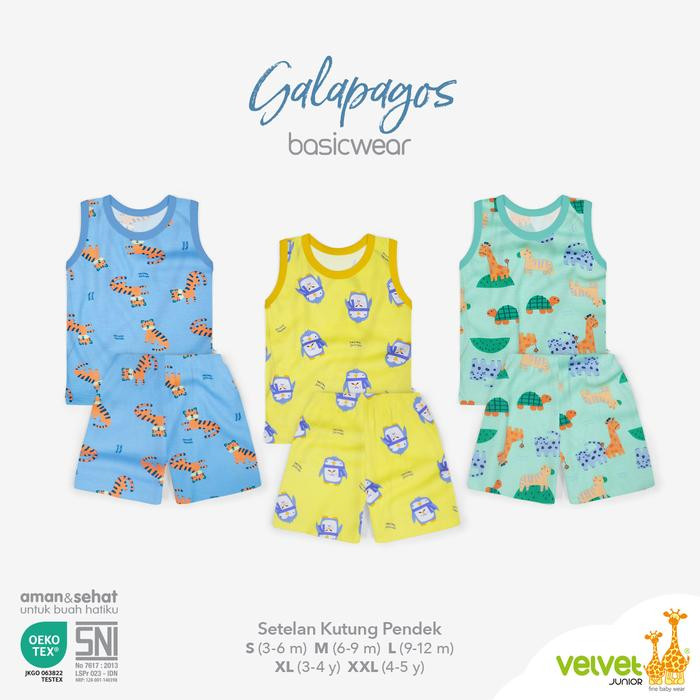 VELVET SETELAN SINGLET+CELANA PENDEK XL GALAPAGOS