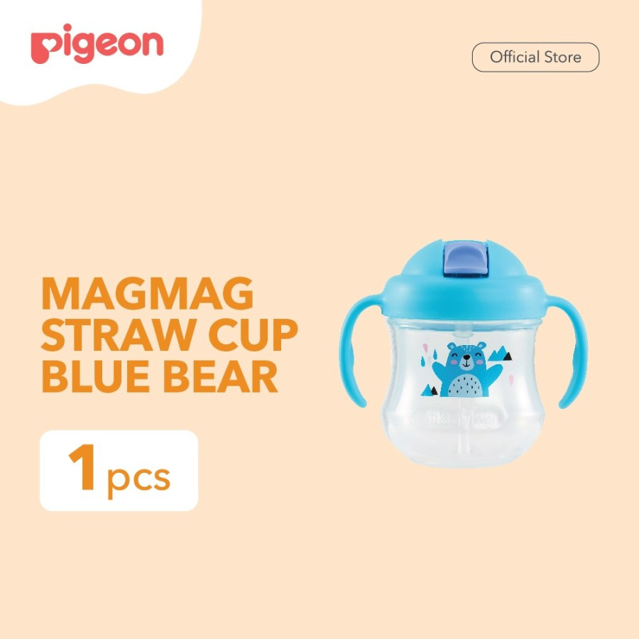 PIGEON MAGMAG STRAW CUP BLUE BEAR PR050947
