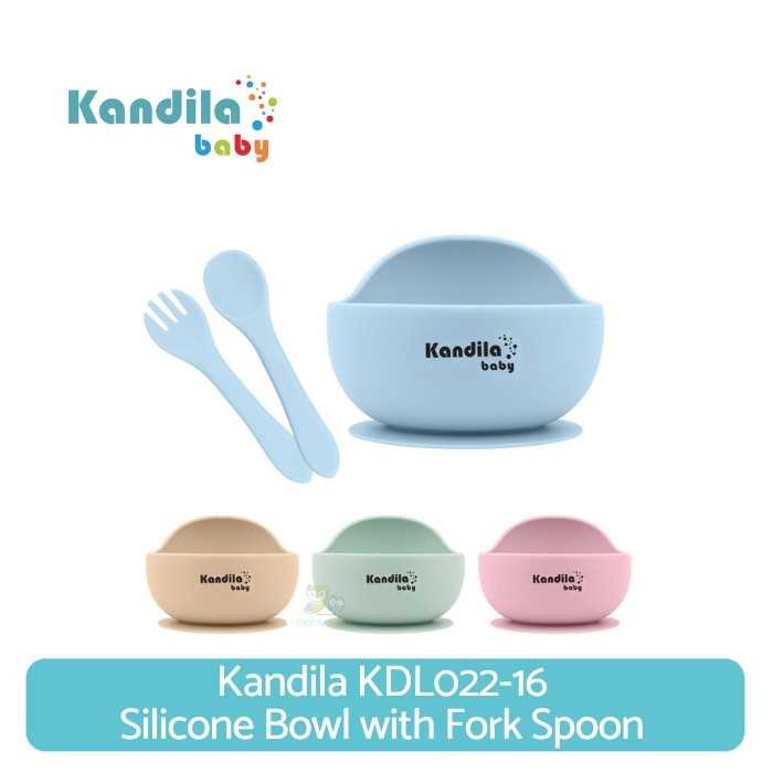 KANDILA SILICONE BOWL WITH FORK&SPOON KDL022-16