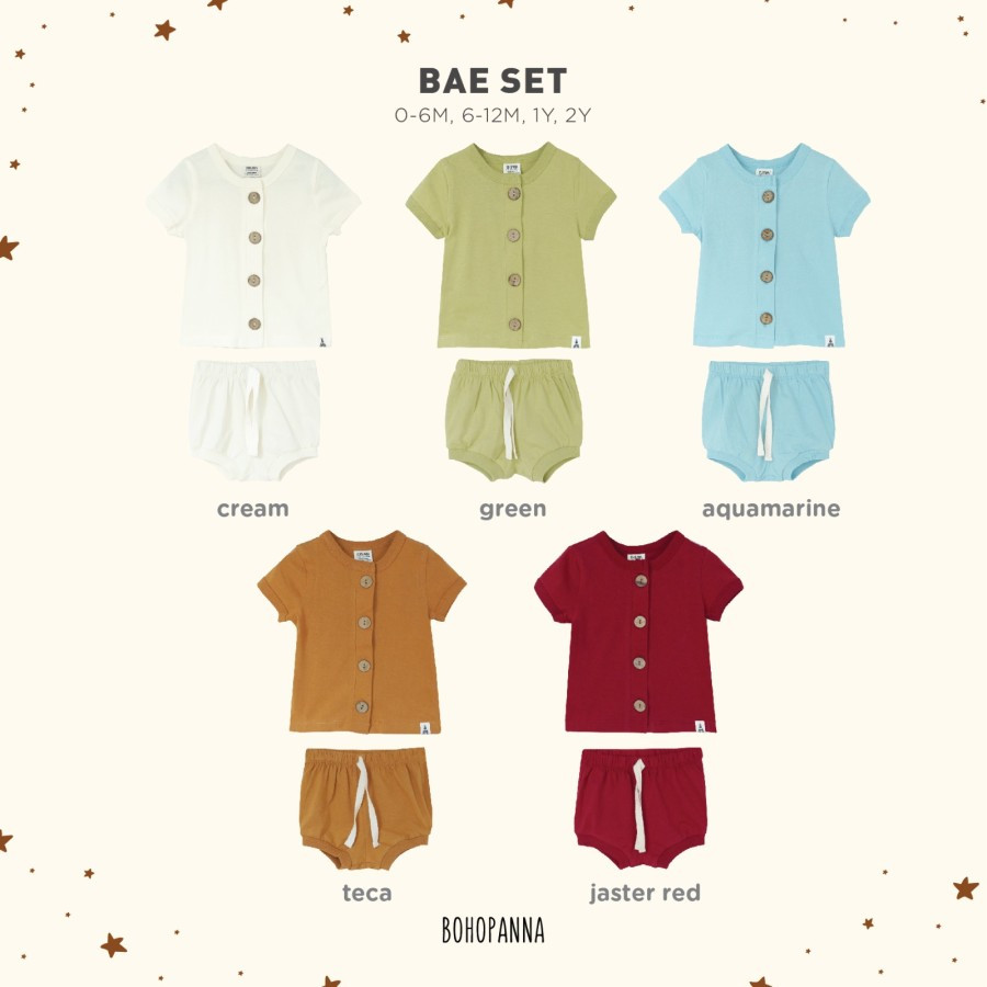 BOHO BAE SET JASTER RED 6-12M