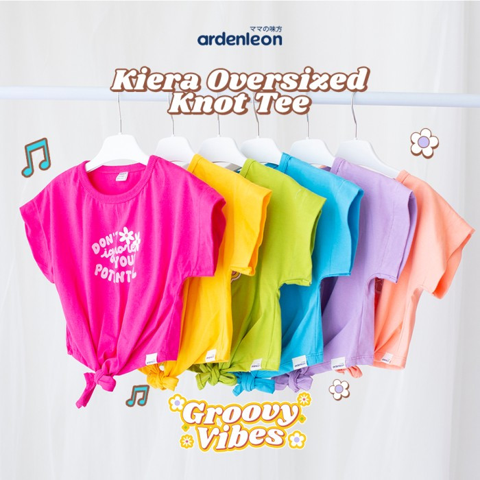 ARDENLEON KIERA OVERSIZED KNOT TEE MAUI BLUE L