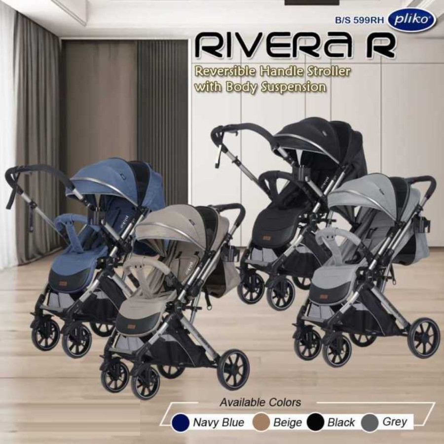 PLIKO BABY STROLLER RIVERA 599RH BLACK