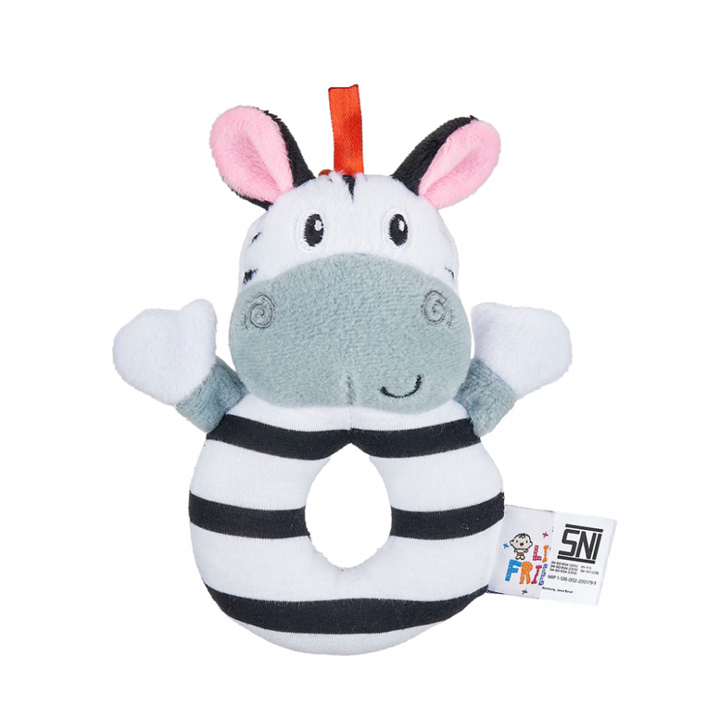 LITTLE FRIENDS RATTLE DONUT ZEBRA