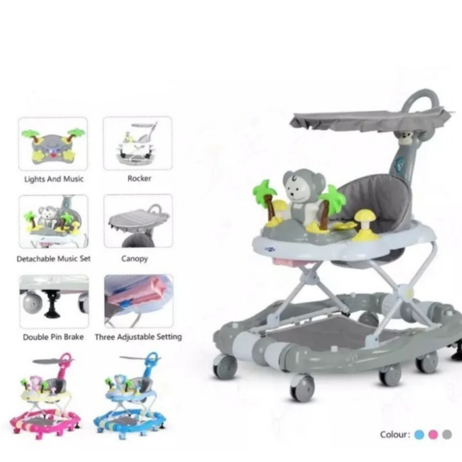 SPACEBABY BABY WALKER KOALA 3IN1 SB-615-3 BLUE