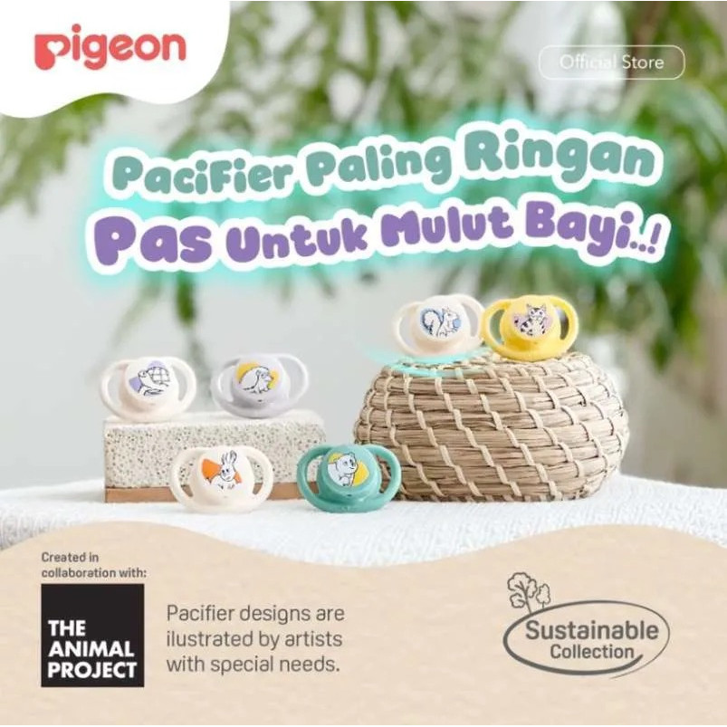 PIGEON MINILIGHT PACIFIER SUSTAINABLE SIZE L 2PCS