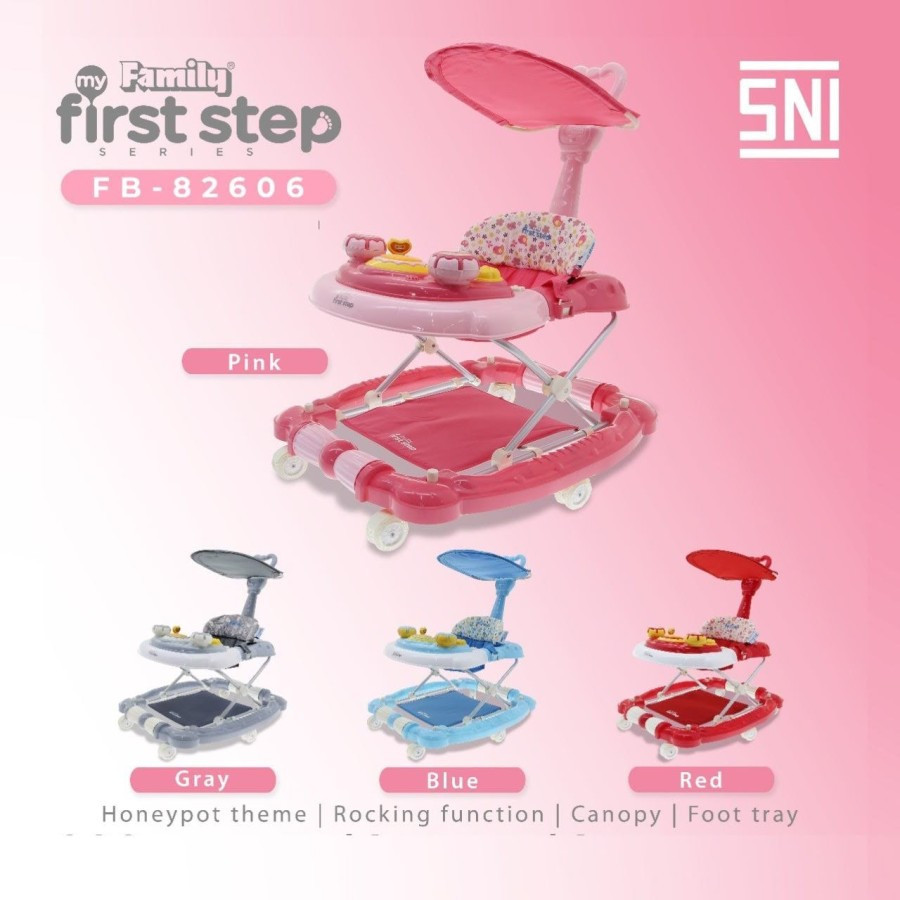 FAMILY BABY WALKER FB-82606 PINK
