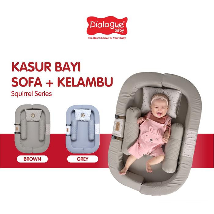 DIALOGUE KASUR BAYI SOFA+KELAMBU SQUIRREL BROWN DGK 9317