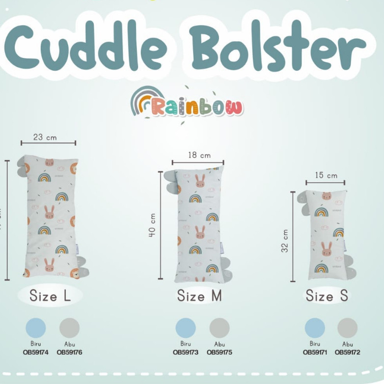 OMILAND CUDDLE BOLSTERS RAINBOW SERIES BLUE L OB59174
