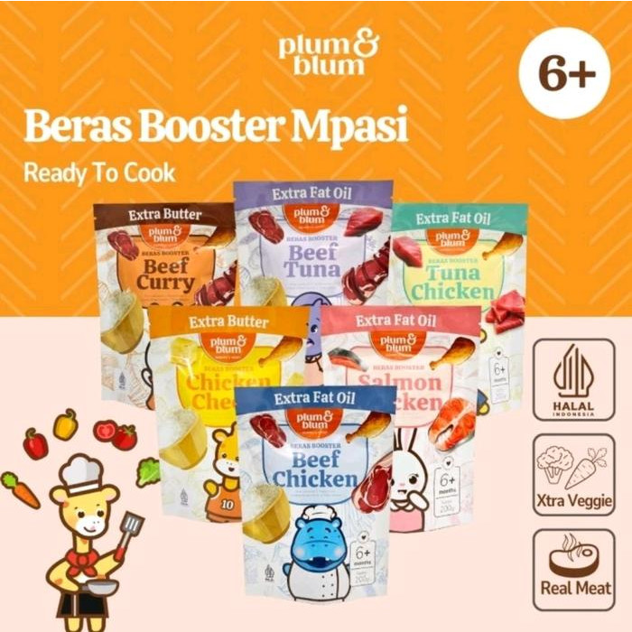 PLUM & BLUM BERAS MPASI BB BOOSTER 6 BULAN - BEEF TUNA 200GR