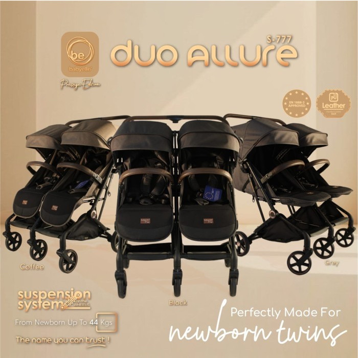 BABYELLE STROLLER DUO ALLURE S-777 BLACK