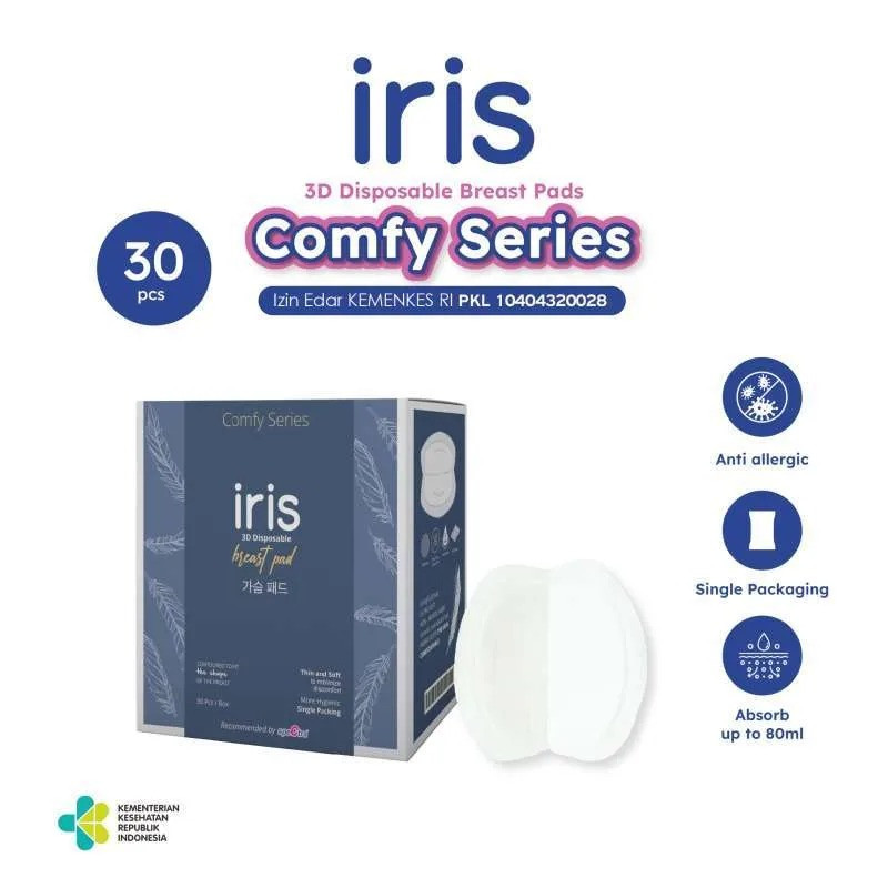 IRIS DISPOSABLE BREAST PADS COMFY ISI 30