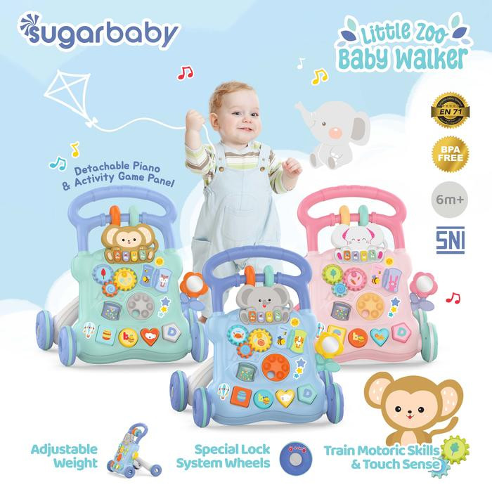 SUGAR BABY LITTLE ZOO BABY WALKER GREEN