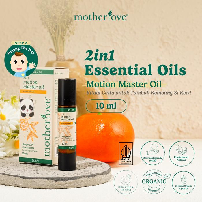 MOTHERLOVE 2IN1 MOTION MASTER OIL CITRUS PEEL OIL
