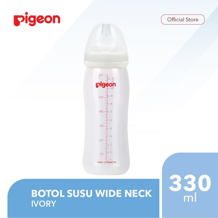 PIGEON B2G1 BTL PP WIDE NECK 330ML W/P PLUS NIPPLE