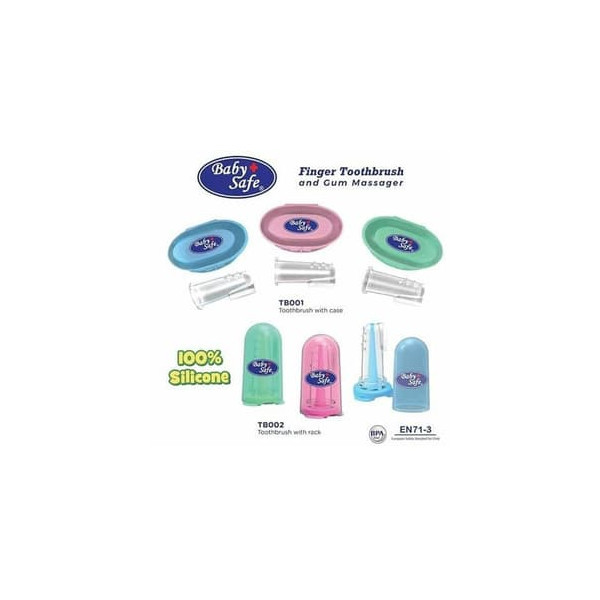 BABY SAFE FINGER TOOTHBRUSH WITH RACK TB002