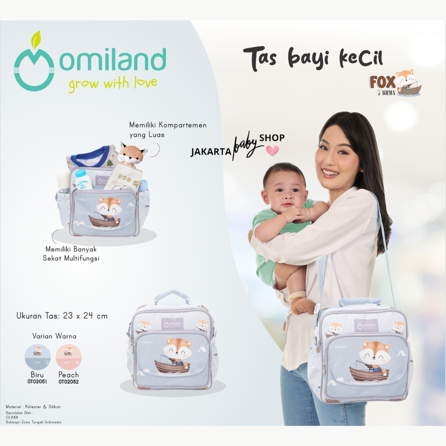 OMILAND TAS BAYI KECIL FOX SERIES BIRU OT02051