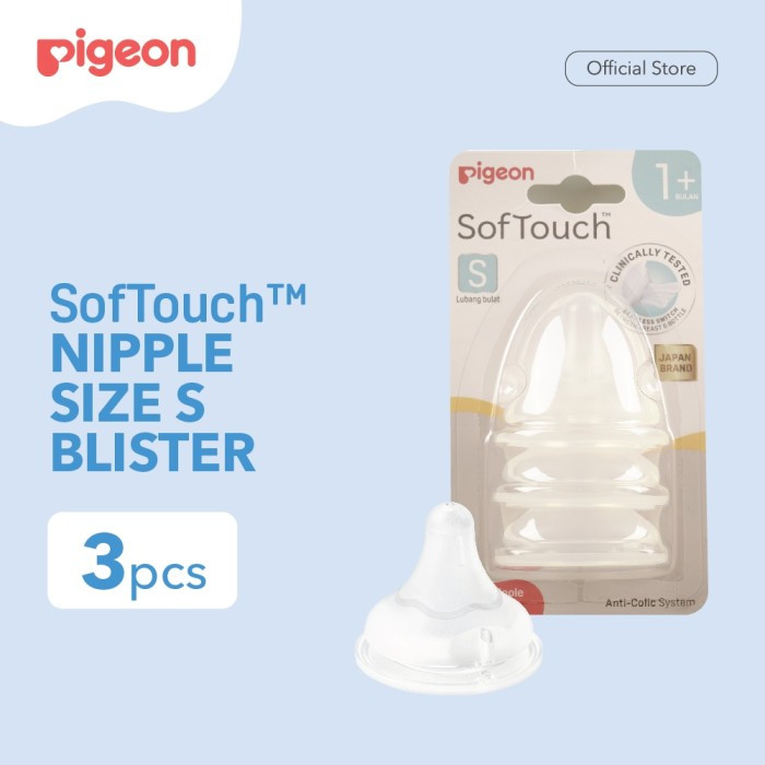 PIGEON SOFTOUCH PLUS NIPPLE 3PCS BLISTER S