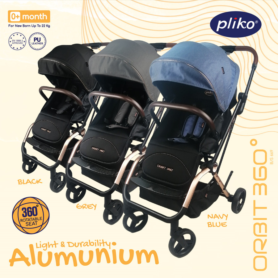 PLIKO STROLLER ORBIT BLACK S-669