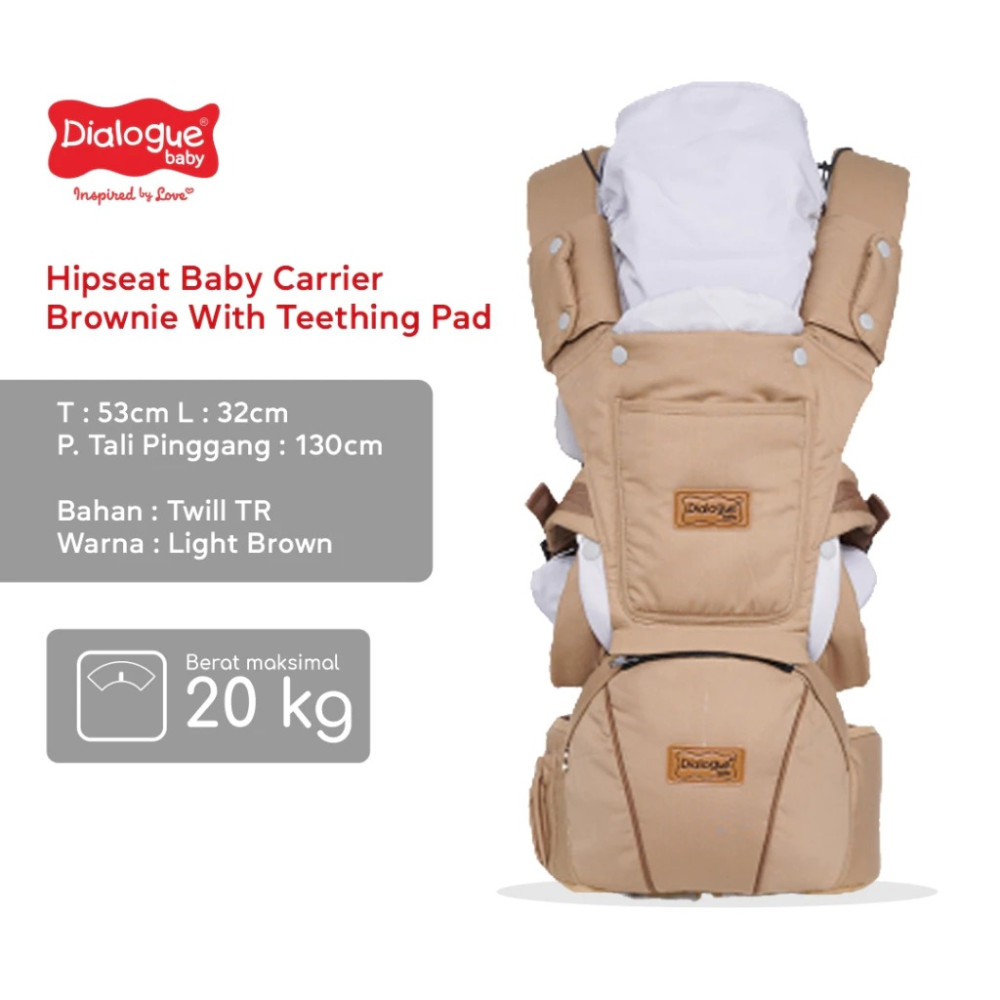 DIALOGUE HIPSEAT BABY CARRIER BROWNIE DGG1039