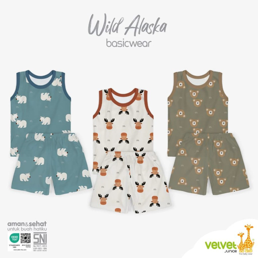 VELVET SET SINGLET+CLN PDK S 3PCS WILD ALASKA