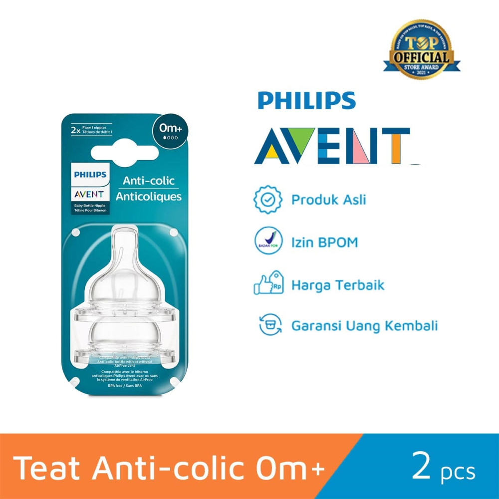 AVENT TEAT AIRFLEX T1 0M+ 2PCS SCY761/02