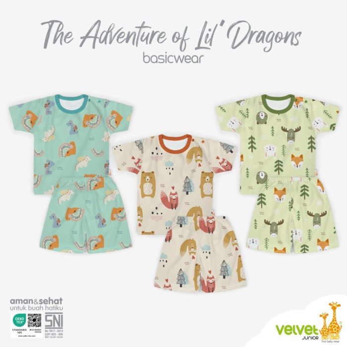 VELVET SET KP PDK LB 3PCS THE ADVN OF LIL DRAGONS