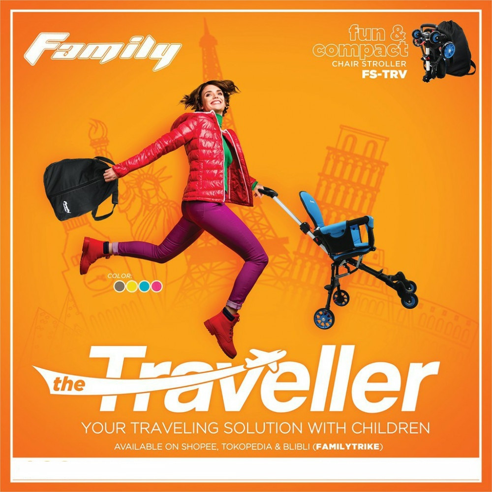 FAMILY STROLLER TRAVELLER BLUE