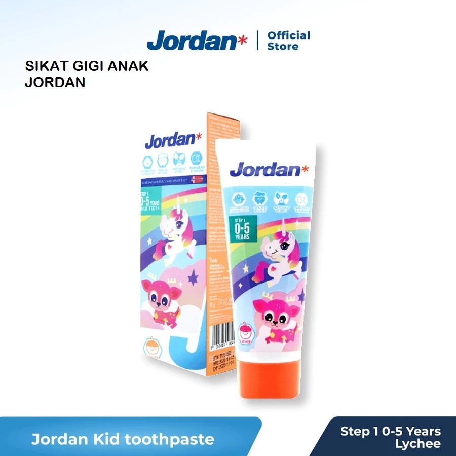 JORDAN KIDS TOOTHPASTE STEP 1 LYCHEE 75 GM