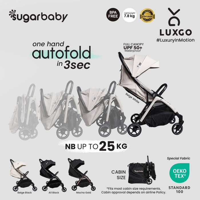 SUGAR BABY LUXGO ONE HAND AUTOFOLD BEIGE WHITE