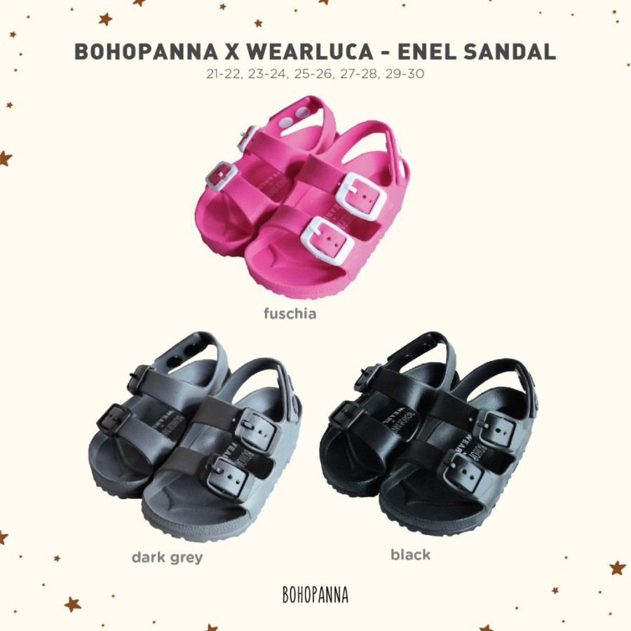 BOHO ENEL SANDAL 25-26 DARK GREY
