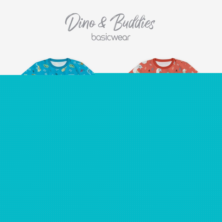 VELVET SET KP PANJANG L 3PCS DINO & BUDDIES