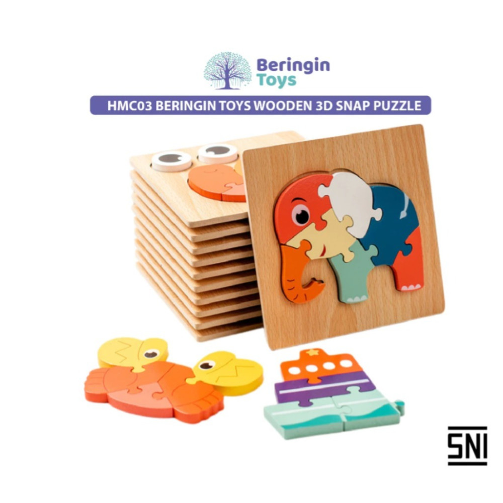 BERINGIN TOYS TOYS WOODEN 3D SNAP PUZZLE HMC03