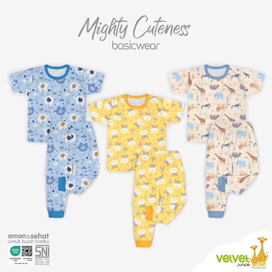 VELVET SET KP PDK+CLN PJJG XXL RIB 3PCS MIGHTY CUTENESS