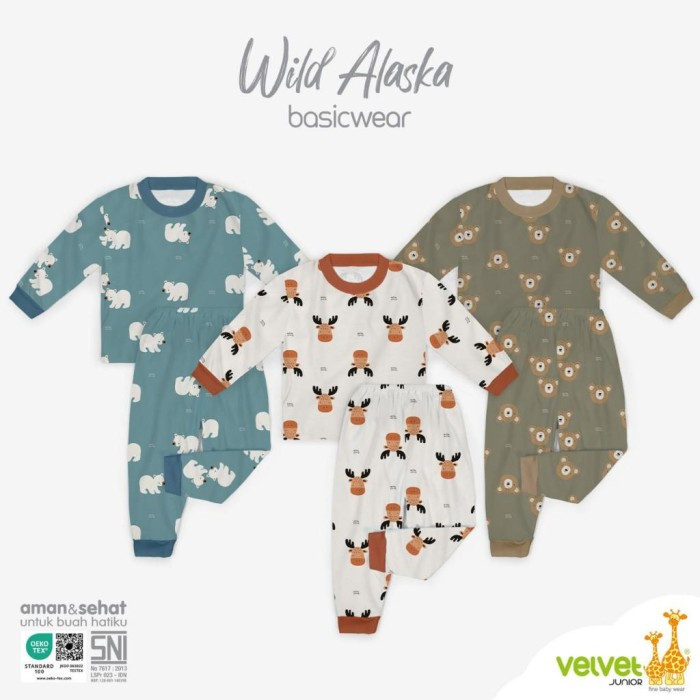 VELVET SET KP PJG+CLN PJG S 3PCS WILD ALASKA