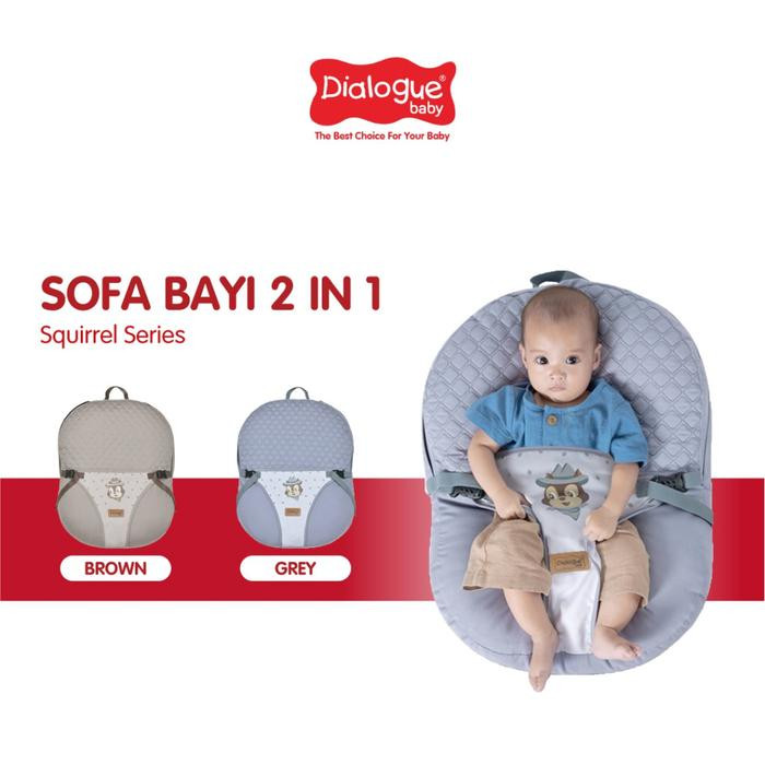 DIALOGUE SOFA BAYI 2IN1 SQUIRREL BROWN DGK 9316